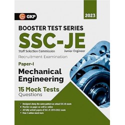 Booster Test Series SSC JE Paper 1 Mechanical Engineering 15 Mock Tests Questions (2023)