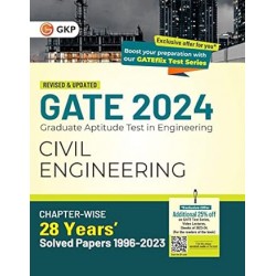 GATE 2024 Civil Engineering - 28 Years Chapter-wise Solved Papers (1996-2023)