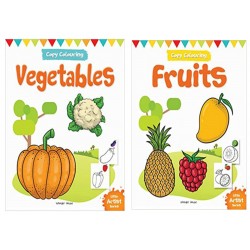 Little Artist Series Fruits,Vegetables: Copy Colour Books