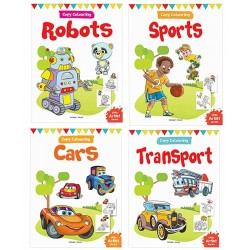 Little Artist Series Robots, Transport, Sports, Cars: Copy Colour Books